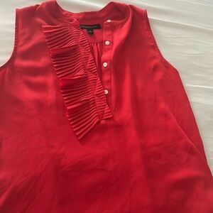 Tuxedo style sleeveless blouse from Banana Republic